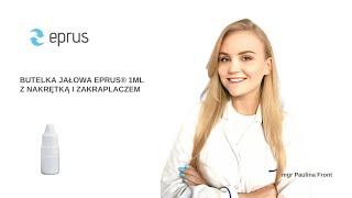 Butelka jałowa Eprus® 1ml z nakrętką i zakraplaczem [upl. by Susannah]