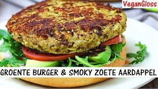 GROENTE BURGER RECEPT amp ZOETE AARDAPPEL [upl. by Anirtak]