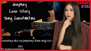 Jeepney Love Story  Yeng Constantino Guitar Cover With Lyrics amp Chords [upl. by Kaiser972]