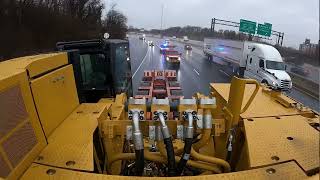 Transporting a brand new Cat 374 off the docks in Baltimore [upl. by Beverley789]