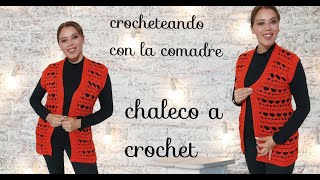 ✨✨✨teje hermoso chaleco otoño a crochet parte 1 facil y rapido crocheteando con la comare [upl. by Emad]