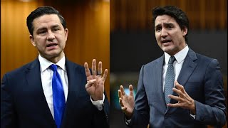 CAUGHT ON CAMERA Poilievre and Trudeau brawl in House [upl. by Narayan]