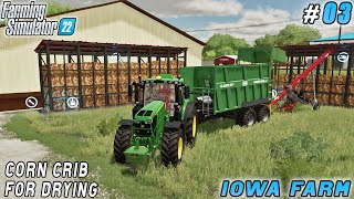 Caring for cows harvesting amp drying corn  Iowa Plains View  Farming simulator 22  Timelapse 03 [upl. by Broddie]