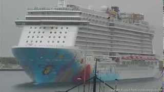 NORWEGIAN BREAKAWAY First Arrival at Port Canaveral 10152013 [upl. by Noryk]