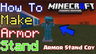 HOW TO MAKE ARMOR STAND  Minecraft PE [upl. by Anoynek]