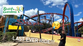 Grabbing In My Final Ride On Scorpion  Busch Gardens Tampa Vlog August 2024 [upl. by Yemorej]