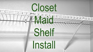 DIY Closet Maid Fixed Wall Mounted Shelving System Installation Tutorial Closet Maid Shelf Install [upl. by Xaviera]