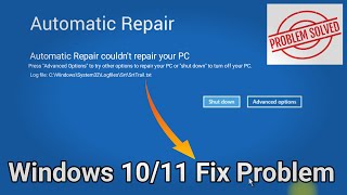 Automatic repair couldnt repair your pc windows 10 11 in hindi  srttrailtxt windows 10 fix [upl. by Euginomod320]