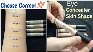 Miss rose eye concealer review and swatch  Miss rose concealer tutorial [upl. by Hafler]