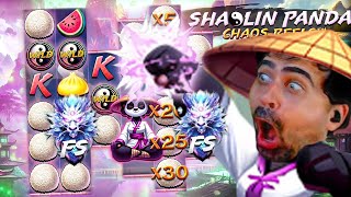 BUSQUEI O MAX STAGE INSANO DA SHAOLIN PANDA CHAOS REELS SLOT [upl. by Enitsenre555]