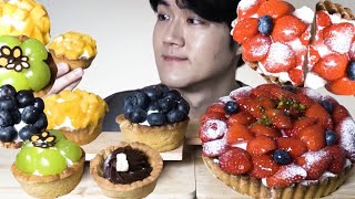 ASMR 달콤한 딸기 과일 타르트 디저트 먹방ㅣStrawerry Tarts Dessert MukbangEating Show [upl. by Lopes419]