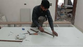 Badroom work progress back ply lagate hai carpenter home interior design video furniture video [upl. by Laden505]