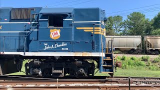 Train Turning Around On Wye With 2 Trains Passing At Same Time Riding Train Through Tunnel In Tenn [upl. by Erikson]