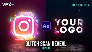 Glitch Scan Logo Animation  After Effects Tutorial  No Plugins  3D Reflection [upl. by Shaylyn]