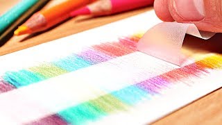 12 GENIUS DRAWING HACKS FOR COLORED PENCILS [upl. by Eimrej]