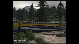 trainz22 Trainz 22 I Canadian Rocky Mountains  Rocky Mountaineer Westbound Tourist I 4K [upl. by Bettye723]