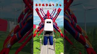 Superheroes Cars vs SpiderMan 🔥😱 BeamNGDrive shorts beamngdrive beamngshorts spiderman funny [upl. by Attelahs]