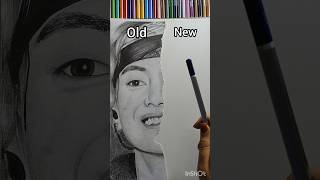 I ruined 😭 my drawing for thisBTS💜 ✨V✨ shorts bts youtubeshorts [upl. by Swen]