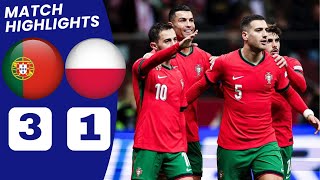 Portugal vs Poland 31 HIGHLIGHTS  Bernardo Silva amp Ronaldo Goal vs Poland [upl. by Navar]