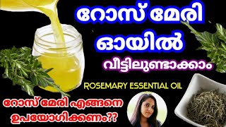 മുടി തഴച്ചു വളരാൻ റോസ്മേരി How to make rosemary oil for hair growthRosemary oil for hair growth [upl. by Rhianon704]