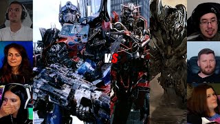 Optimus Prime vs Sentinel Prime amp Megatron  Dark of the Moon  Reaction Mashup  transformers [upl. by Welton]