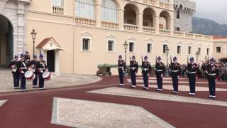 Changing of the Guard Princes Palace Monaco [upl. by Elleinahc]