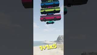 Rainbow Cars amp Buses Fall Crash 2 😂🚗 BeamNGDrive beamngdrive beamng beamngcrash videogame [upl. by Odnolor325]