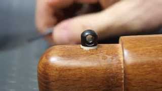 How to install swivel sling studs on a rifle stock Ruger 1022 [upl. by Oicneconi]