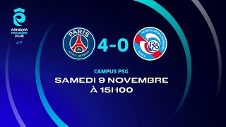 J7 I Paris SaintGermain– RC Strasbourg 40 le résumé I Première Ligue FFF 20242025 [upl. by Coppock]