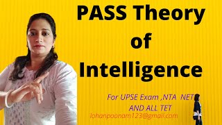 Pass model of intelligence PASS model of intelligence in Hindi pass model [upl. by Aramo]