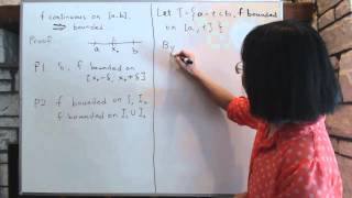 Advanced Calculus 31 Continuous bounded function thm proof Part 1 [upl. by Basir326]