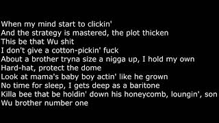 GZA  Shadowboxin Lyrics [upl. by Sone]