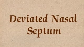 Deviated Nasal Septum [upl. by Etteluap]