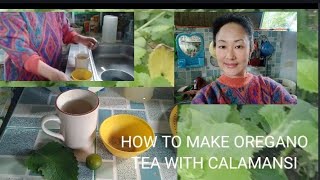 HOW TO MAKE OREGANO TEA WITH CALAMANSI for simple colds amp coughs [upl. by Halla]