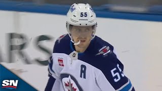 Jets Mark Scheifele Takes Advantage Of Turnover To Open Scoring vs Rangers [upl. by Pippy249]