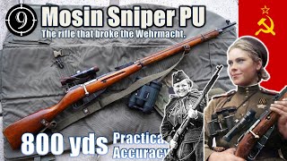 Mosin Nagant M9130 PU Sniper to 800yds Practical Accuracy [upl. by Mabel895]