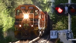 HD PampW 3052 Freight Train at Roberts Crossing [upl. by Ailel]