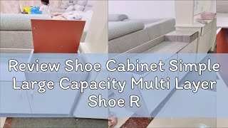 Review Shoe Cabinet Simple Large Capacity Multi Layer Shoe Rack Cabinet Home Gray 90cm Shoe Storage [upl. by Bilac]