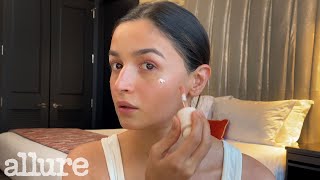 Alia Bhatts 10Minute No Foundation Makeup Routine  Allure [upl. by Va]