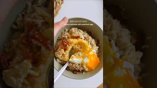 Obsessed with this savoury oatmeal with cheese and egg  breakfast idea [upl. by Oilegor314]