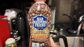 How I clean my coffee maker using Bar Keepers Friend Coffee Maker Cleaner [upl. by Talich]