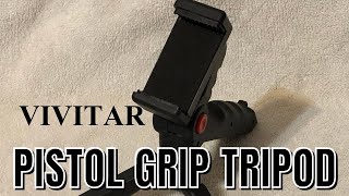 VIVITAR Pistol Grip Tripod Product Review  Affordable Running Tripods [upl. by Ahsotan]