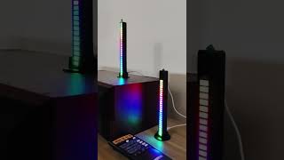 RGB Voice Activated Pick Up Rhythm Light 32 bit Music Level Indicator Light Sound Control Ambient [upl. by Kurland]