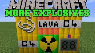 Minecraft MORE EXPLOSIVES TNT MISSILES BOMBS More Explosives Mod Showcase [upl. by Sufur]