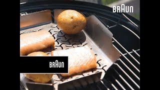 Recette Braun  Aiglefin fumé sur planche [upl. by Ayerhs]