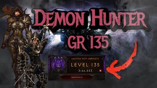 Diablo 3 Season 30 Demon Hunter GR 135 in 346 min GoD DH [upl. by Bethel]