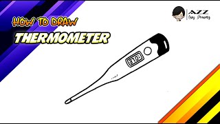 How to draw a Thermometer step by step [upl. by Ellennahs503]