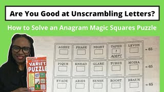 Are You Good at Unscrambling Letters How to Solve an Anagram Magic Squares Puzzle from Penny Press [upl. by Lovell]