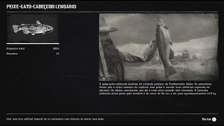 RED DEAD REDEMPTION 2 COMPÊNDIO PEIXES  PEIXE GATO CABEÇUDO LENDÁRIO 18 [upl. by Eiznikcm572]