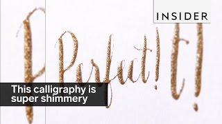 This guys golden calligraphy doesnt stop shimmering [upl. by Alyss]